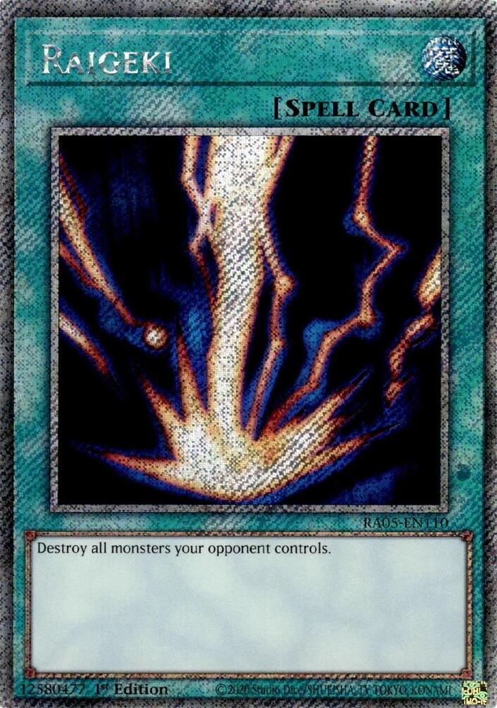Raigeki (Platinum Secret Rare) - RA05-EN110 - Platinum Secret Rare - 1st Edition