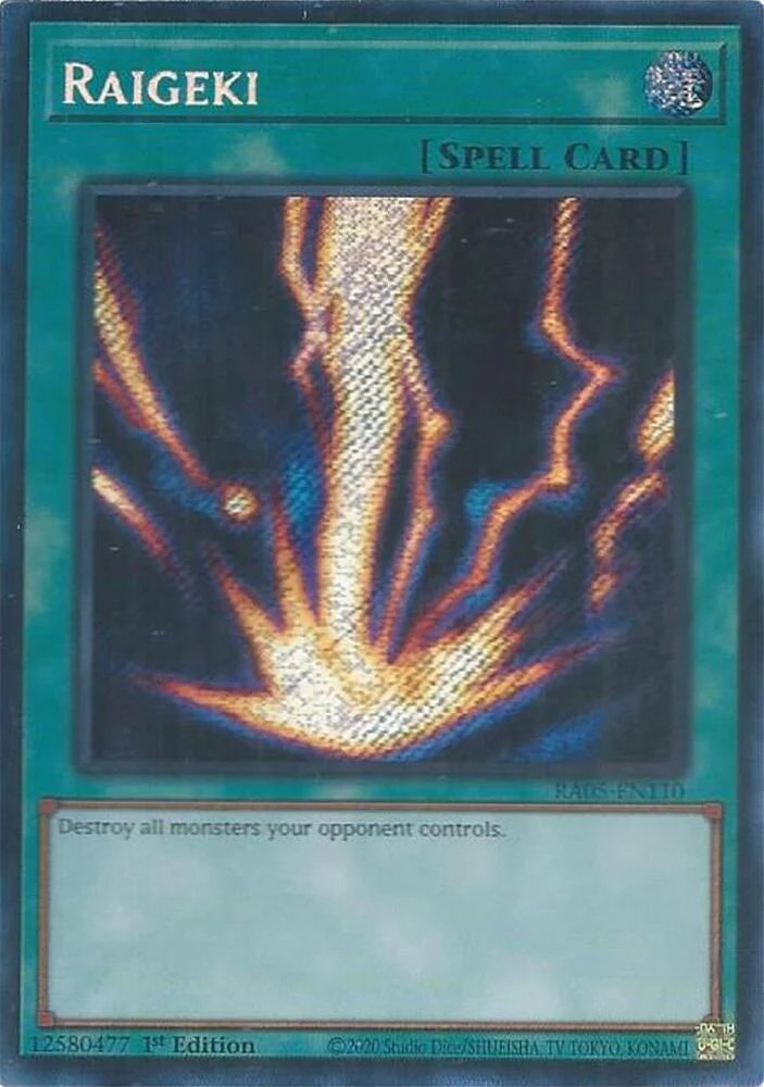 Raigeki (Secret Rare) - RA05-EN110 - Secret Rare - 1st Edition