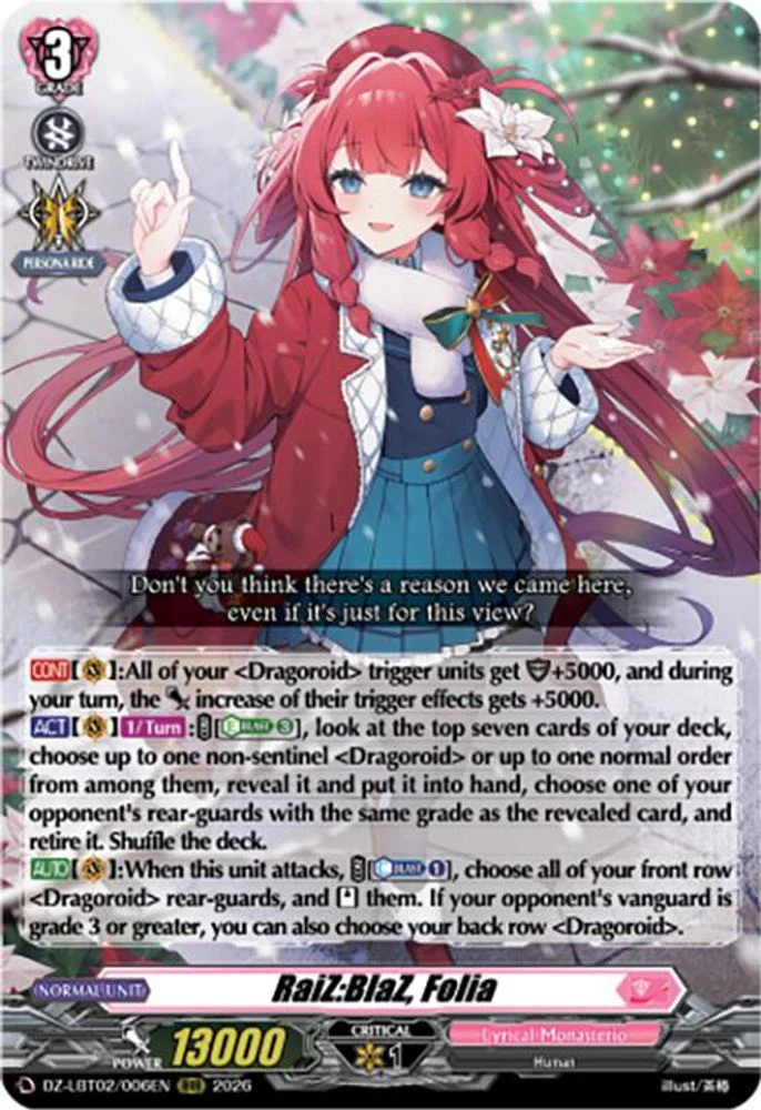 RaiZ:BlaZ, Folia - DZ-LBT02/006EN - Triple Rare