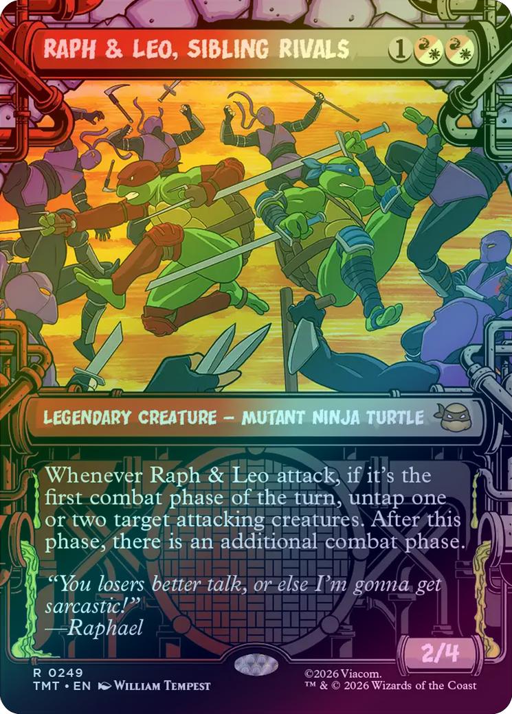 Raph & Leo, Sibling Rivals - Sewer Frame (Foil) (TMT)