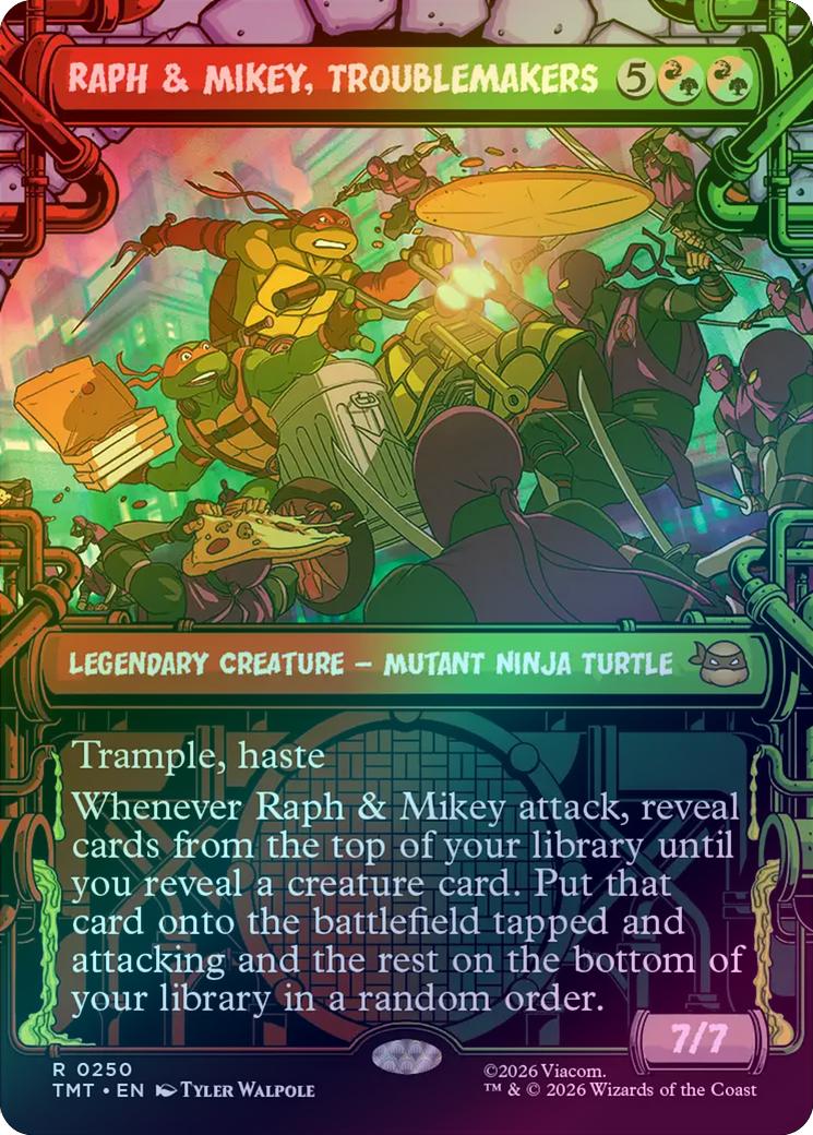 Raph & Mikey, Troublemakers - Sewer Frame (Foil) (TMT)