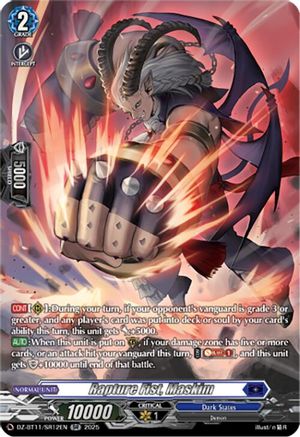 Rapture Fist, Maskim (SR) - DZ-BT11/SR12EN - Silver Rare