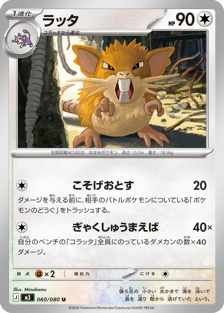 Raticate (Japanese) - 060/080 - Uncommon