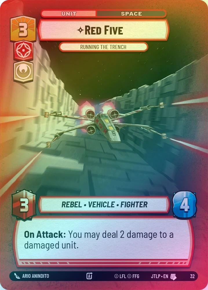 Red Five - Running the Trench - 32 - Uncommon (Foil)