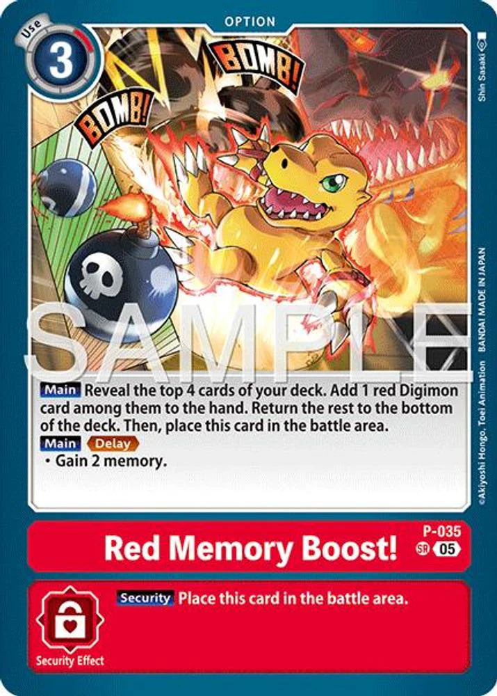 Red Memory Boost! (Block 5 Reprint) - P-035 - Super Rare
