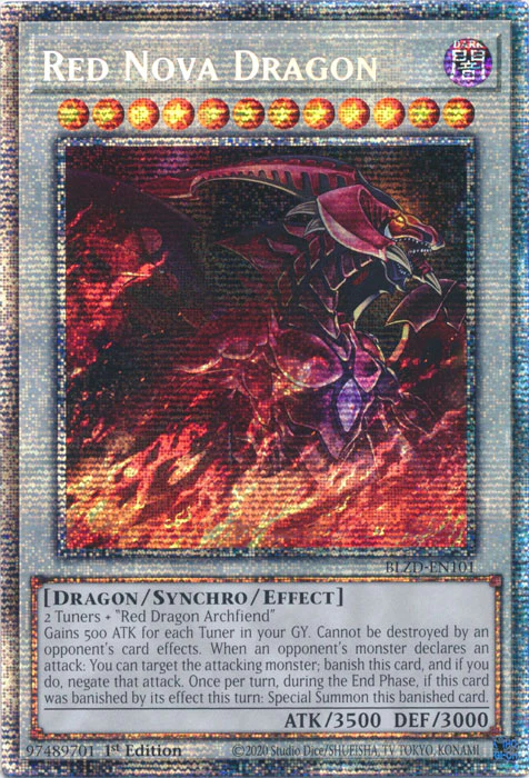 Red Nova Dragon - BLZD-EN101 - Starlight Rare - 1st Edition