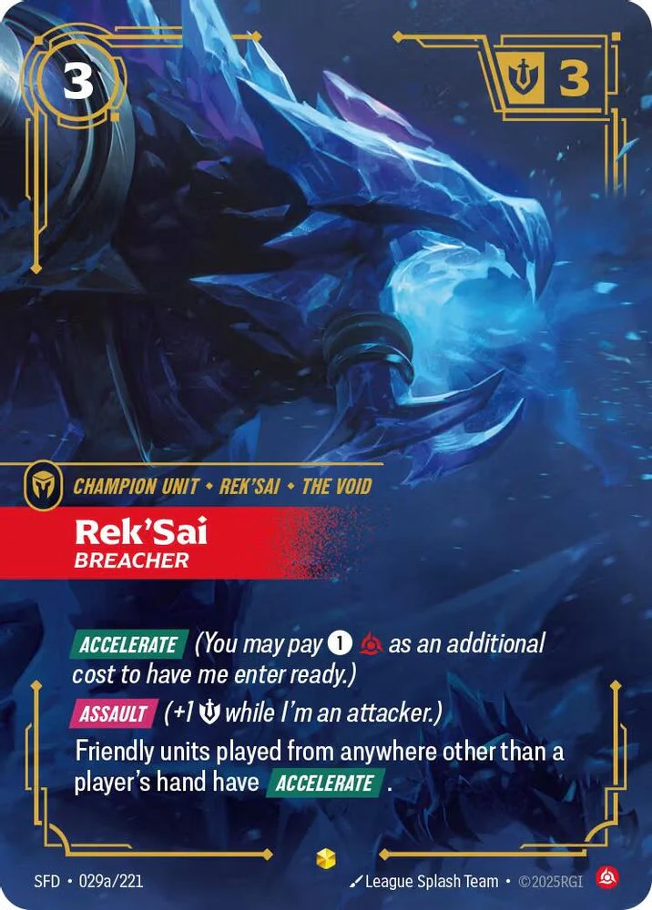 Rek'Sai - Breacher (Alternate Art) - 029a/221 - Showcase