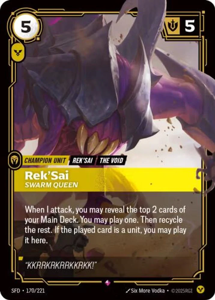 Rek'Sai - Swarm Queen - 170/221 - Rare