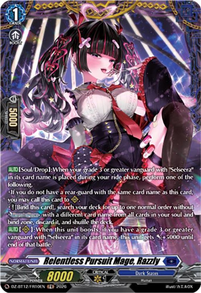 Relentless Pursuit Mage, Razzly (FR) - DZ-BT12/FR10EN - Frame Rare
