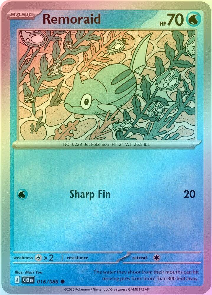 Remoraid - 016/086 - Common - Reverse Holo