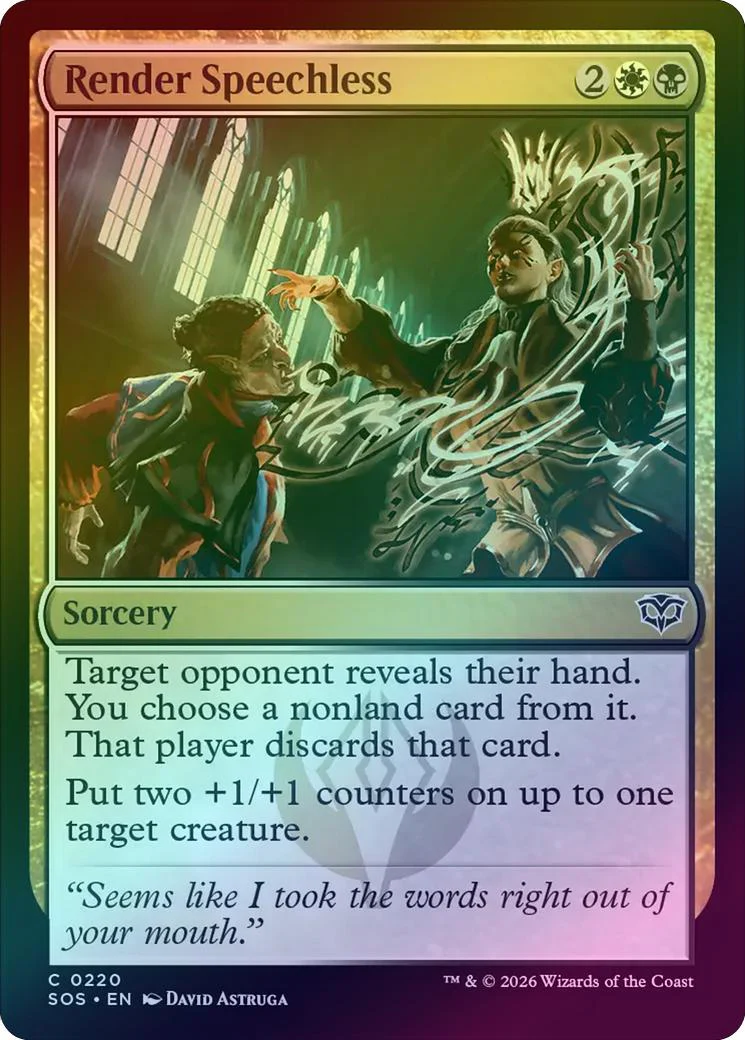 Render Speechless (Foil) (SOS)