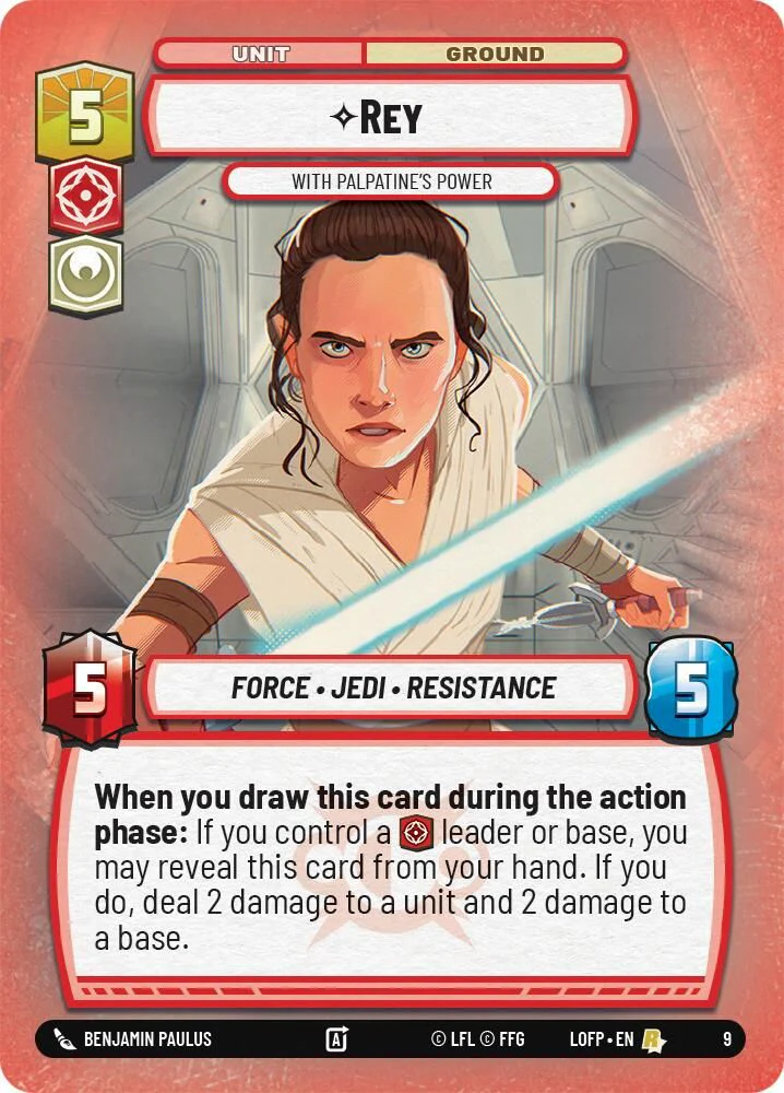 Rey - With Palpatine's Power - 9 - Rare