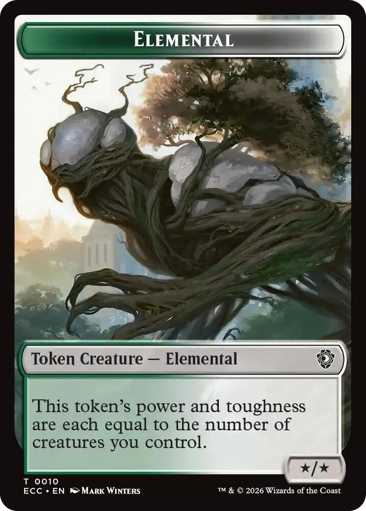 Rhino Warrior // Elemental Token (Foil) (TECC) - Image 2