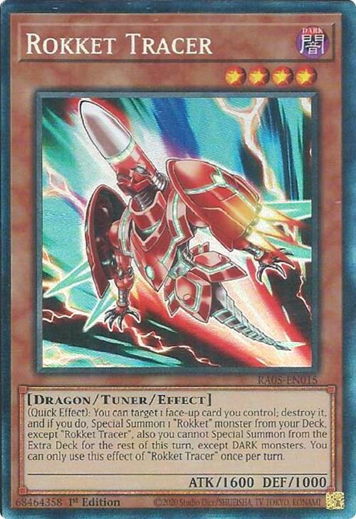 Rokket Tracer (PCR) - RA05-EN015 - Prismatic Collector's Rare - 1st Edition