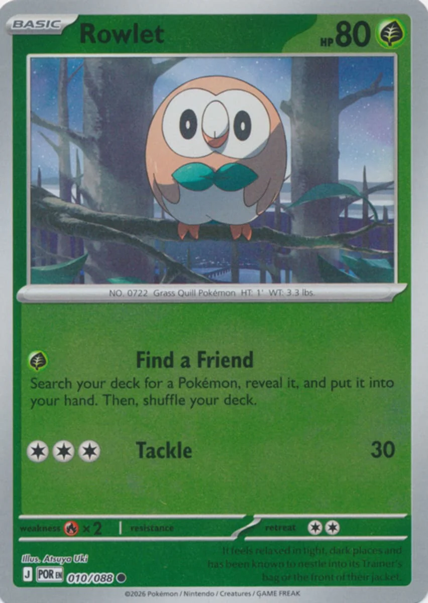 Rowlet - 010/088 - Common - Reverse Holo