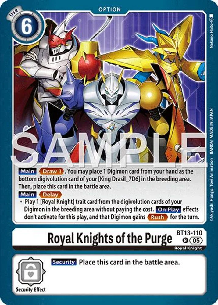 Royal Knights of the Purge (Block 5 Reprint) - BT13-110 - Rare