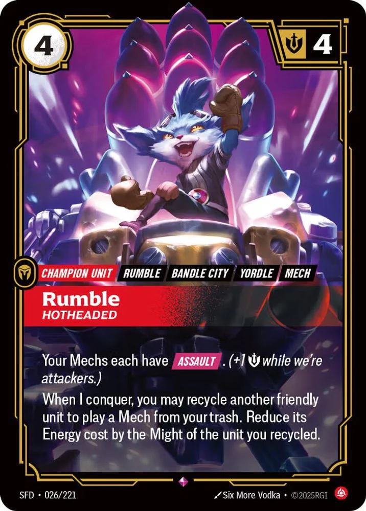 Rumble - Hotheaded - 026/221 - Rare