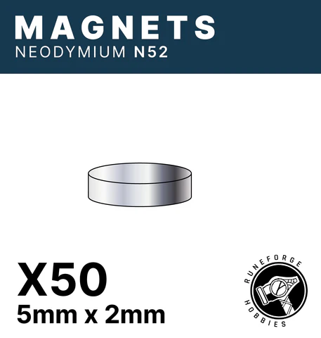 Runeforge Hobbies - N52 Magnets - 5x2mm (50ct)