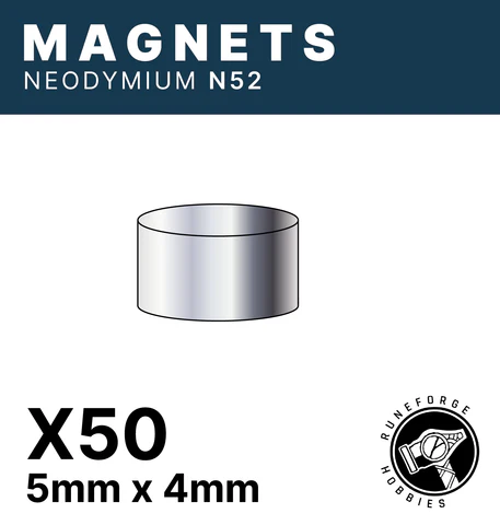 Runeforge Hobbies - N52 Magnets - 5x4mm (50ct)