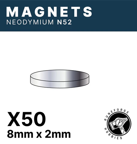 Runeforge Hobbies - N52 Magnets - 8x2mm (50ct)