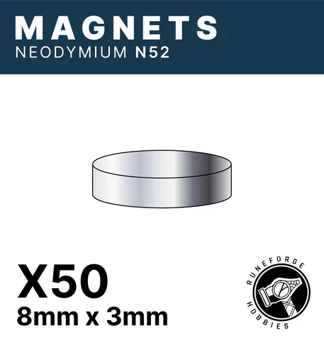 Runeforge Hobbies - N52 Magnets - 8x3mm (50ct)
