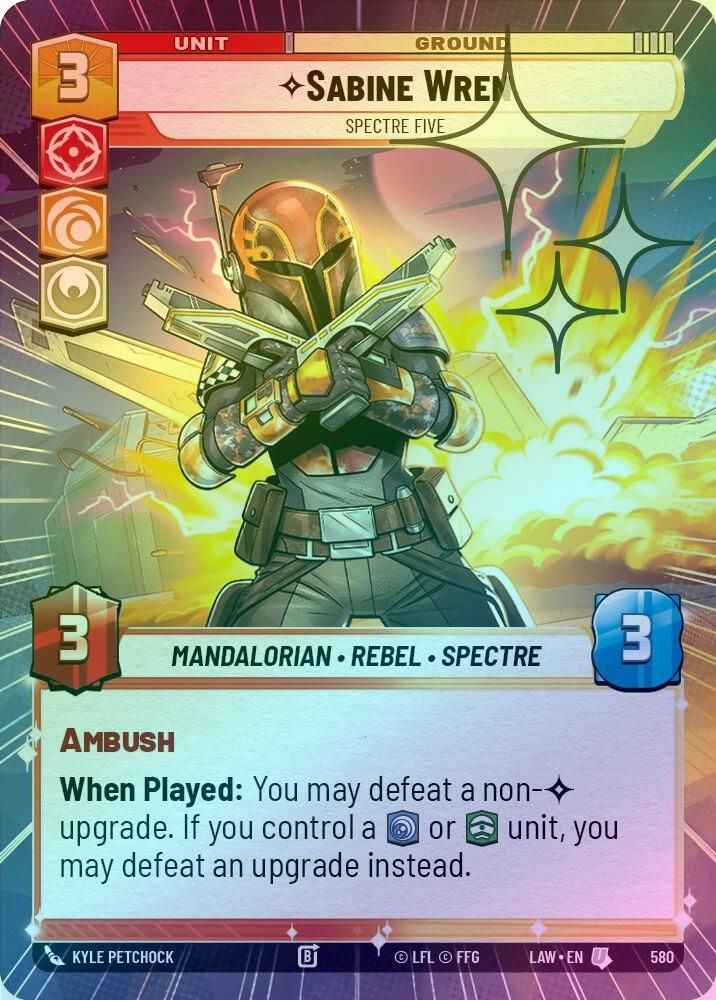 Sabine Wren - Spectre Five (Hyperspace Foil) - 580 - Uncommon (Foil)