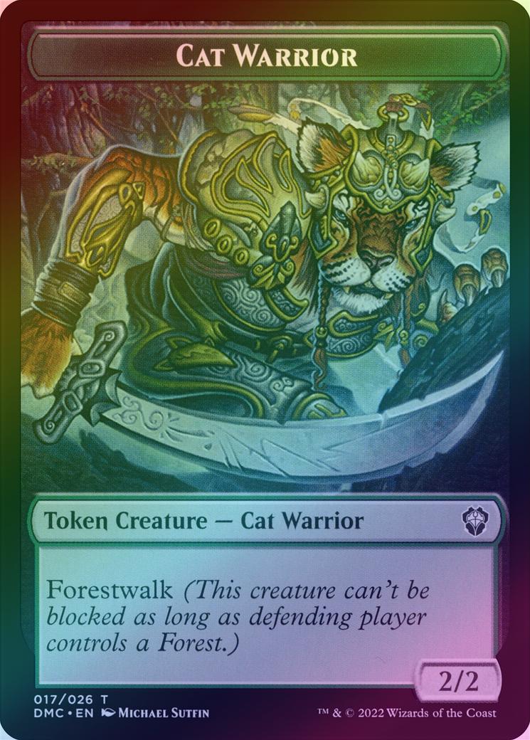 Saproling // Cat Warrior Token (Foil) (TDMU) - Image 2
