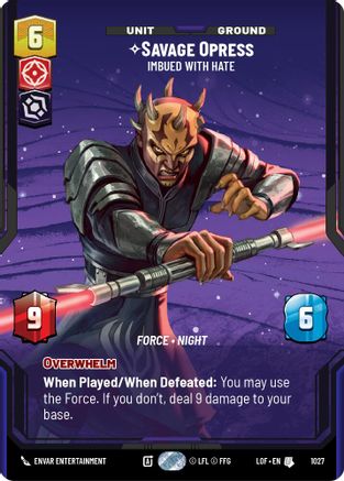 Savage Opress - Imbued With Hate (Prestige) - 1027 - Uncommon