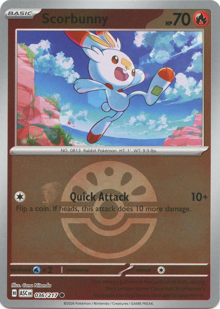 Scorbunny (Friend Ball) - 036/217 - Common