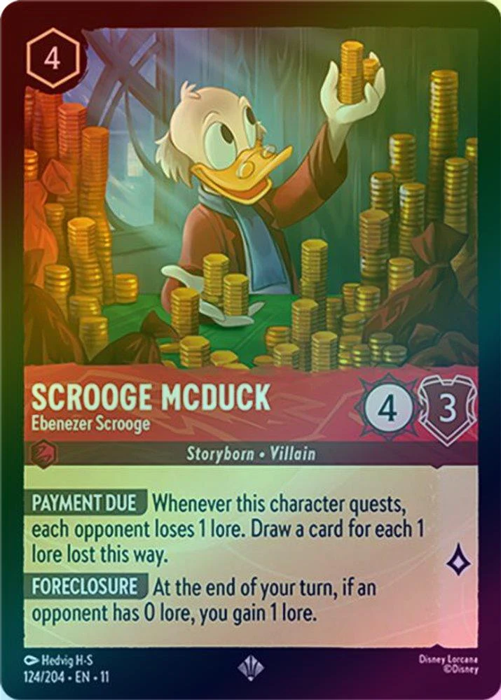 Scrooge McDuck (Ebenezer Scrooge) - 124/204 - Super Rare (Foil)