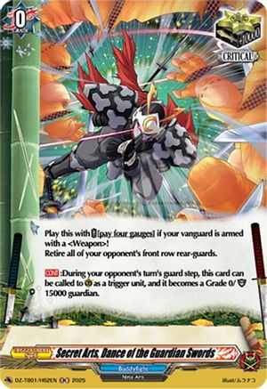 Secret Arts, Dance of the Guardian Swords (H) - DZ-TB01/H62EN - Holo Rare
