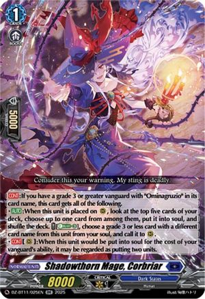 Shadowthorn Mage, Corbriar - DZ-BT11/025EN - Double Rare