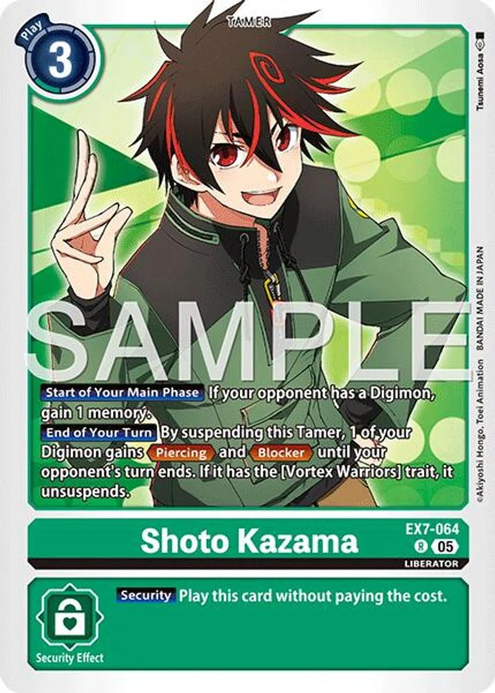 Shoto Kazama (Block 5 Reprint) - EX7-064 - Rare