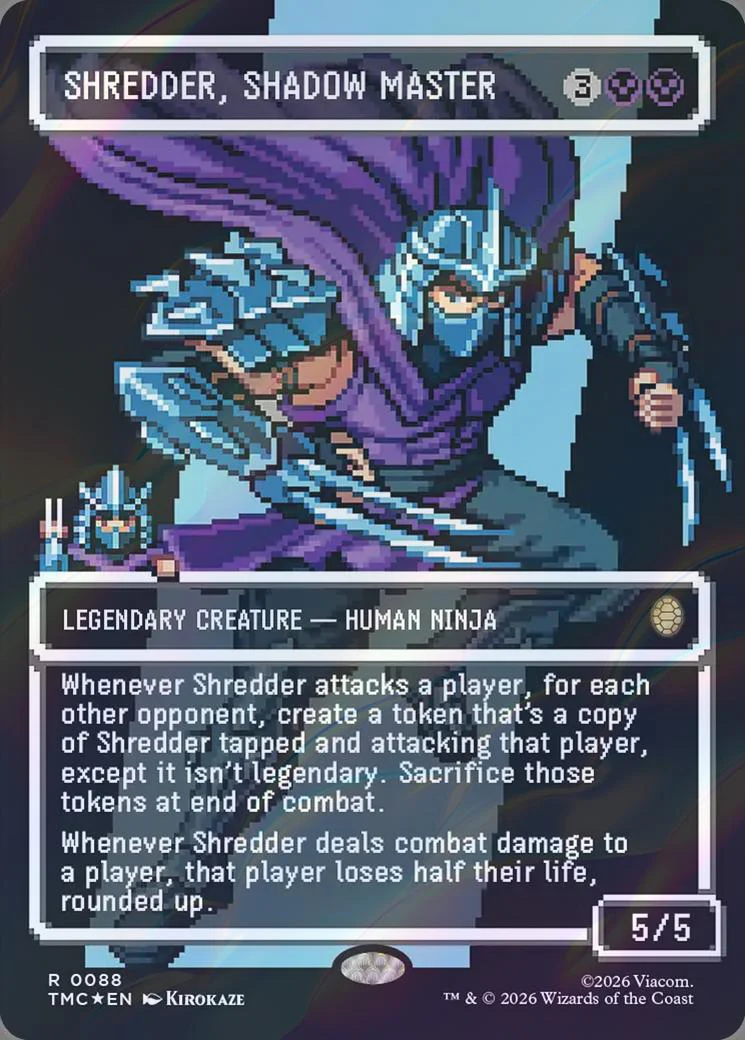 Shredder, Shadow Master - Pixel Art (Surge Foil) (TMC)