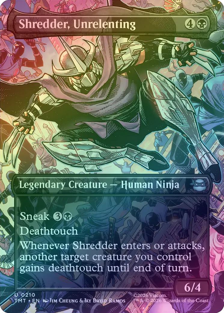 Shredder, Unrelenting - Borderless Scene (Foil) (TMT)