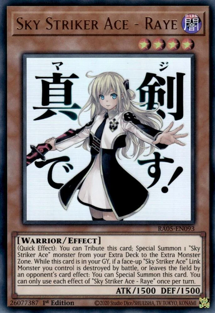 Sky Striker Ace - Raye - RA05-EN093 - Ultra Rare - 1st Edition