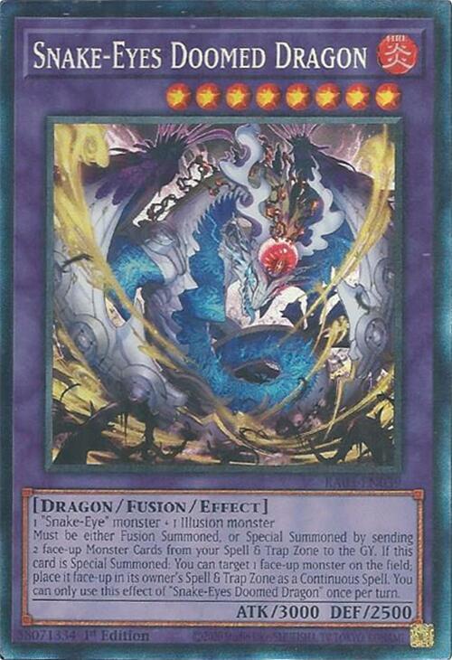 Snake-Eyes Doomed Dragon (PCR) - RA05-EN039 - Prismatic Collector's Rare - 1st Edition