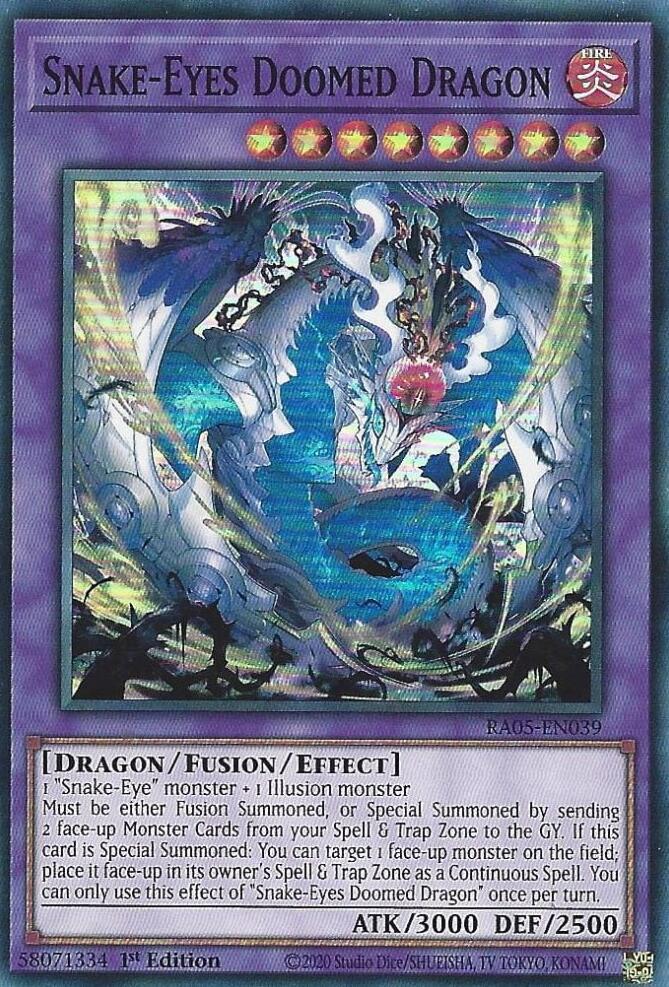 Snake-Eyes Doomed Dragon - RA05-EN039 - Super Rare - 1st Edition
