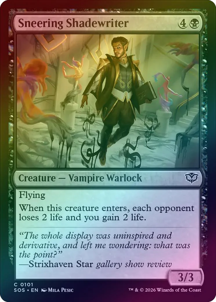 Sneering Shadewriter (Foil) (SOS)