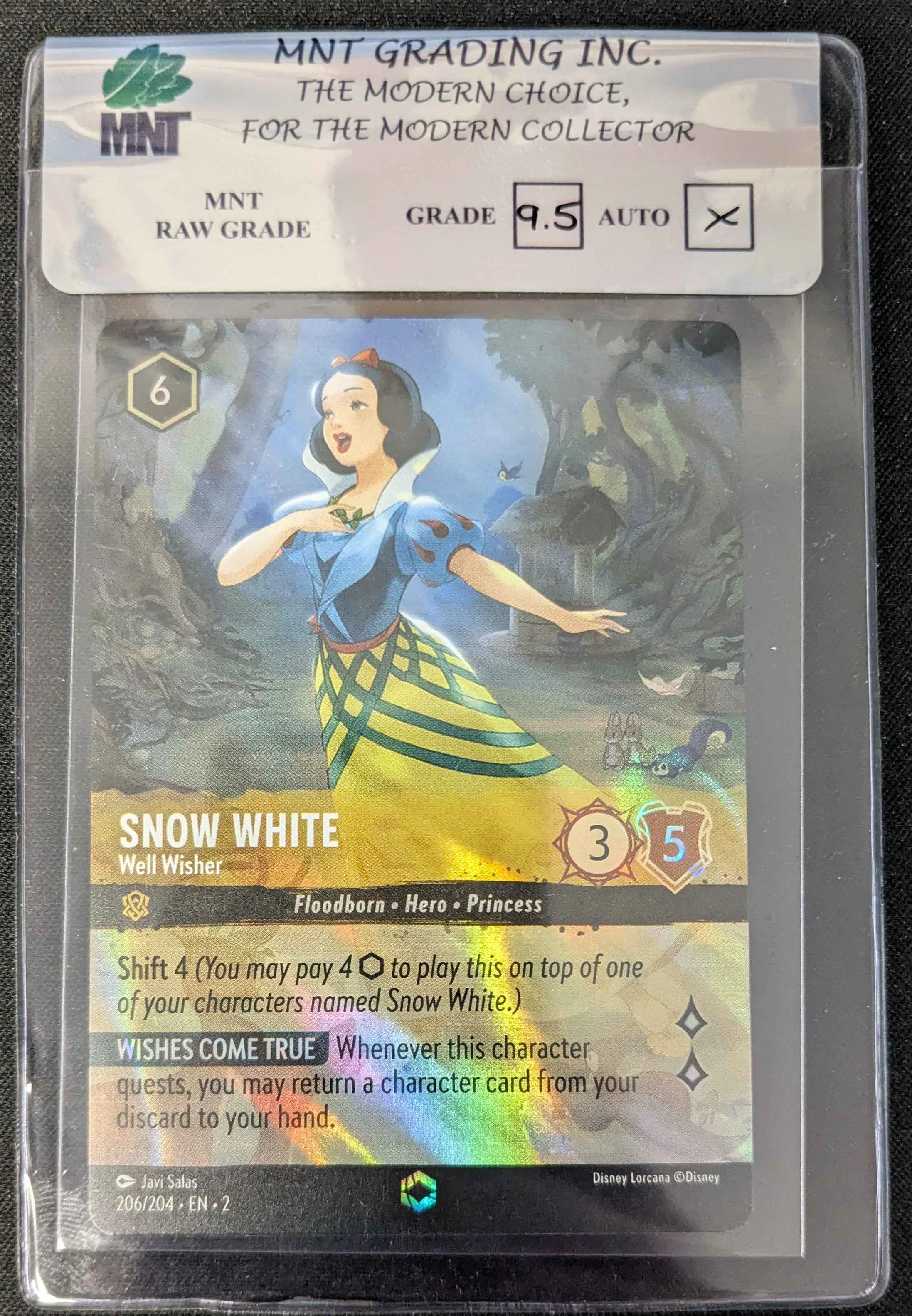 Snow White (Well Wisher) - 206/204 - Enchanted - MNT RAW GRADE 9.5