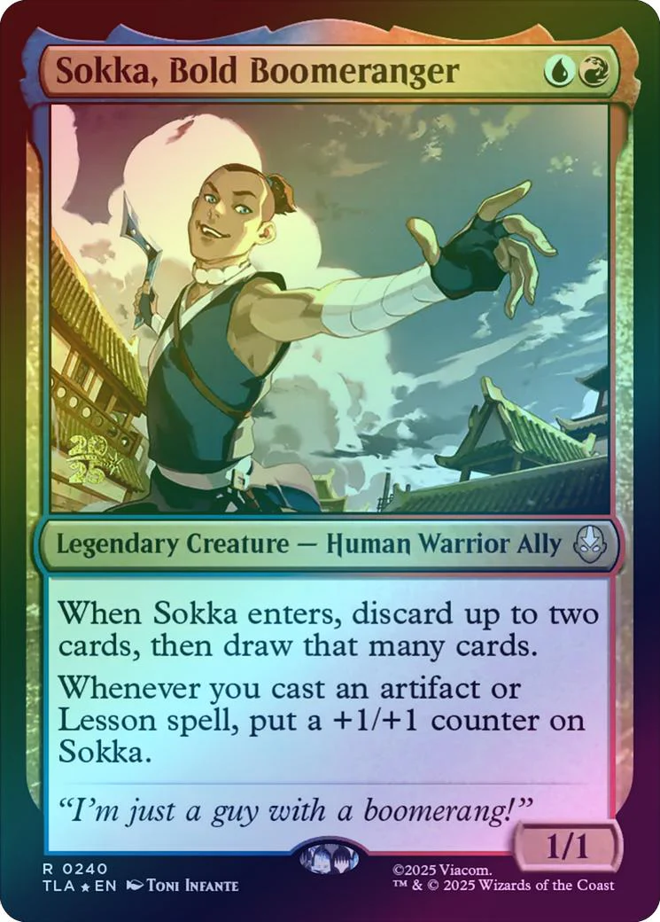 Sokka, Bold Boomeranger - Prerelease Promo (Foil) (PTLA)