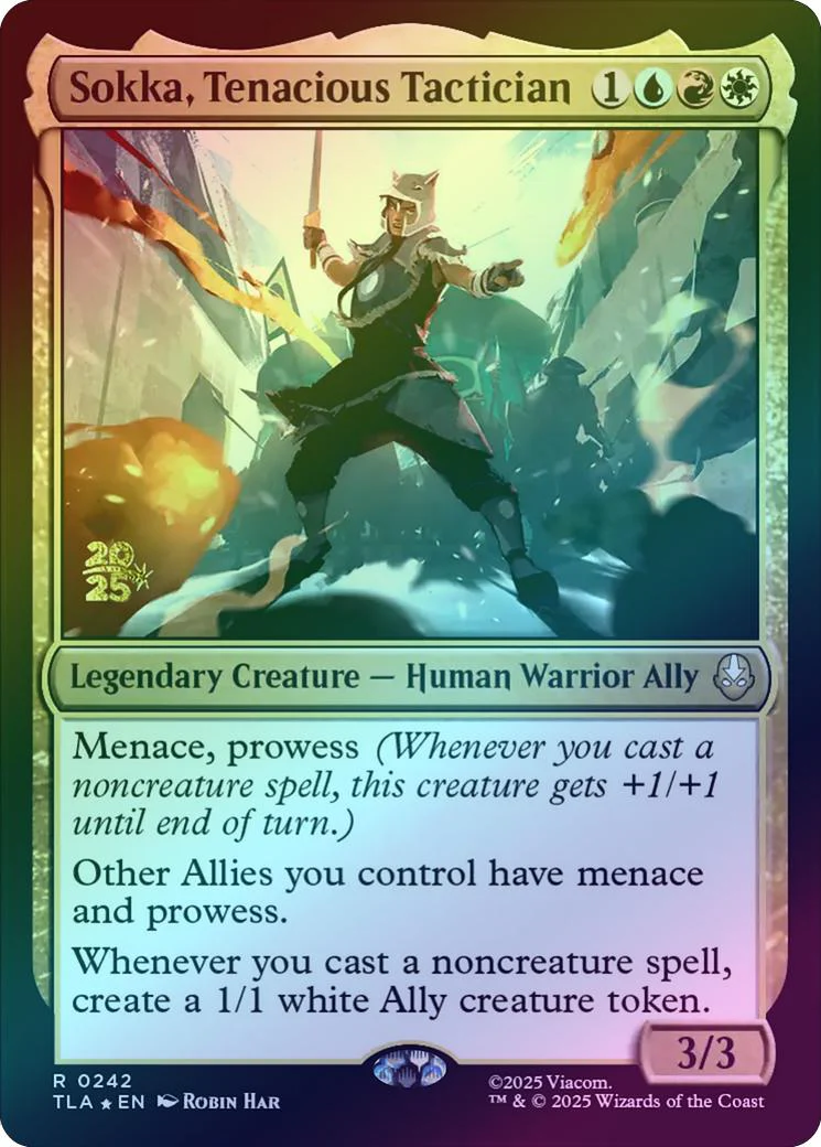 Sokka, Tenacious Tactician - Prerelease Promo (Foil) (PTLA)