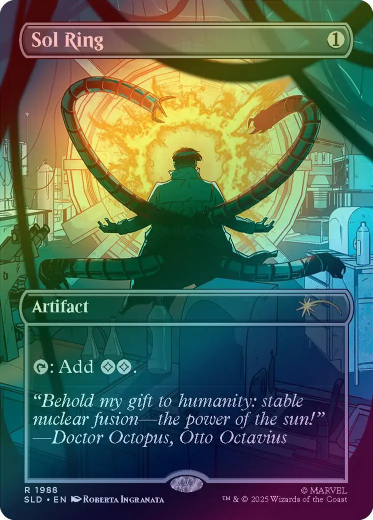Sol Ring - Marvel's Spider-Man: Villainous Plots (Rainbow Foil) (SLD)