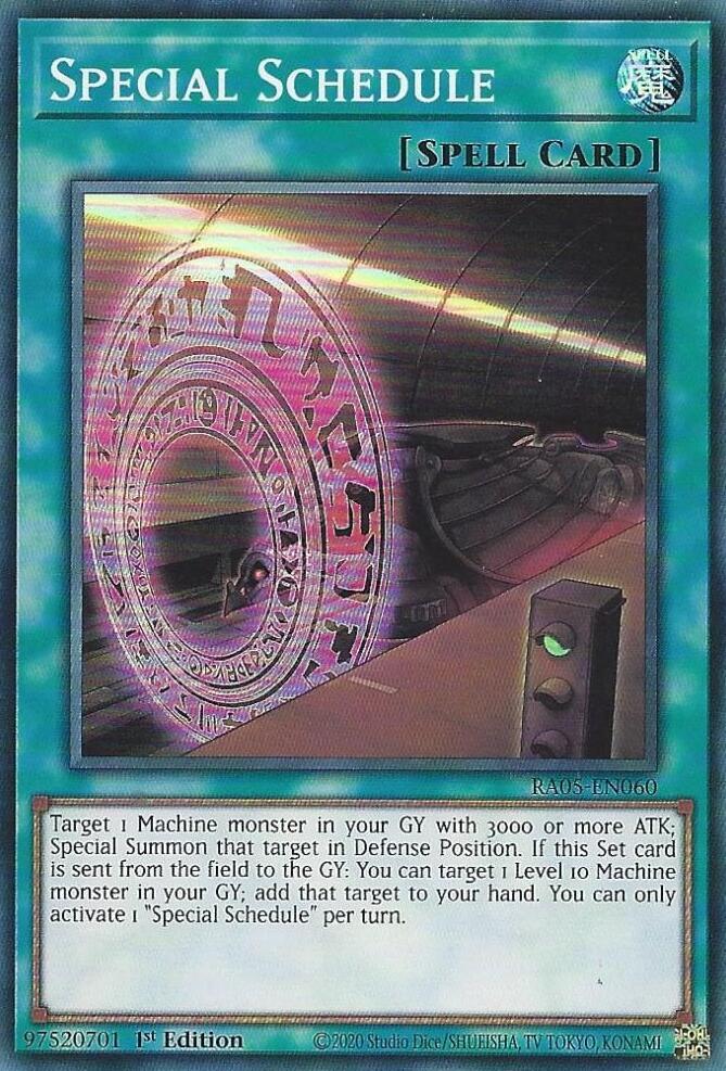 Special Schedule - RA05-EN060 - Super Rare - 1st Edition