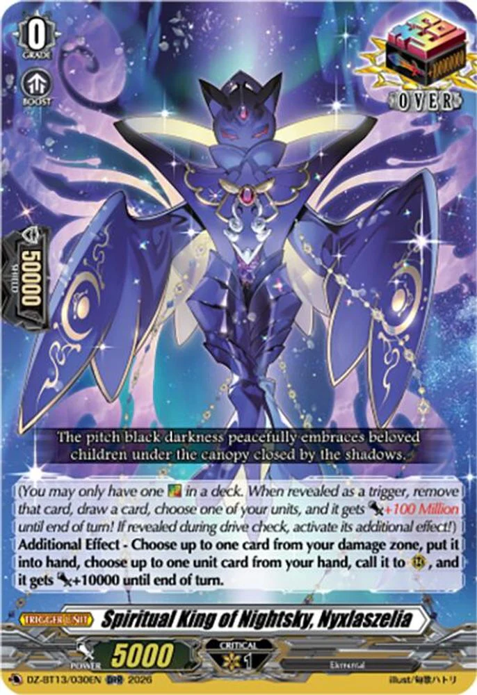 Spiritual King of Nightsky, Nyxlaszelia - DZ-BT13/030EN - Over Double Rare