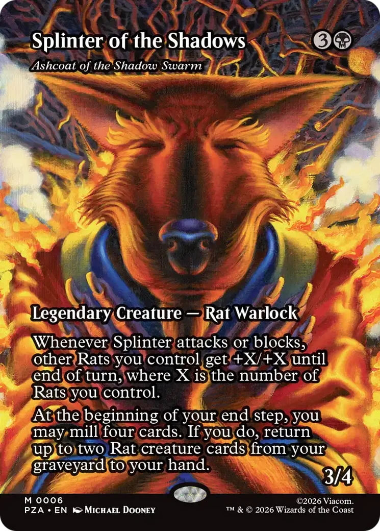 Splinter of the Shadows // Ashcoat of the Shadow Swarm - Borderless (PZA)