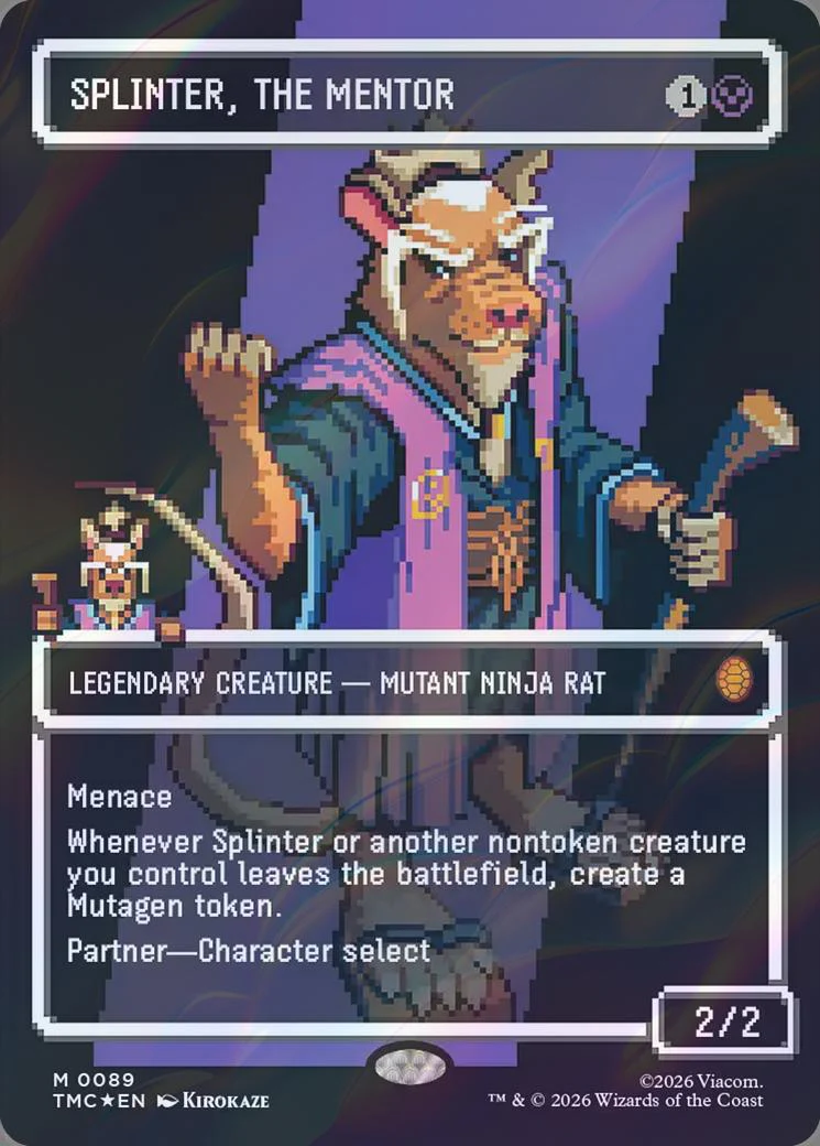 Splinter, the Mentor - Pixel Art (Surge Foil) (TMC)
