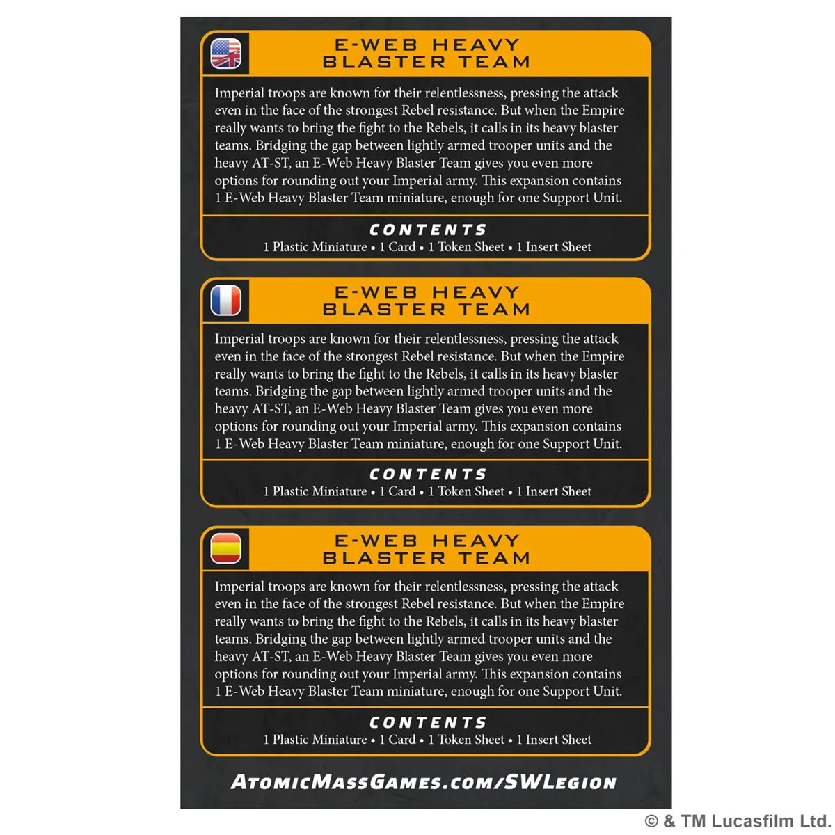 Star Wars: Legion - Empire - E-Web Heavy Blaster Team [SWQ206] - Image 2