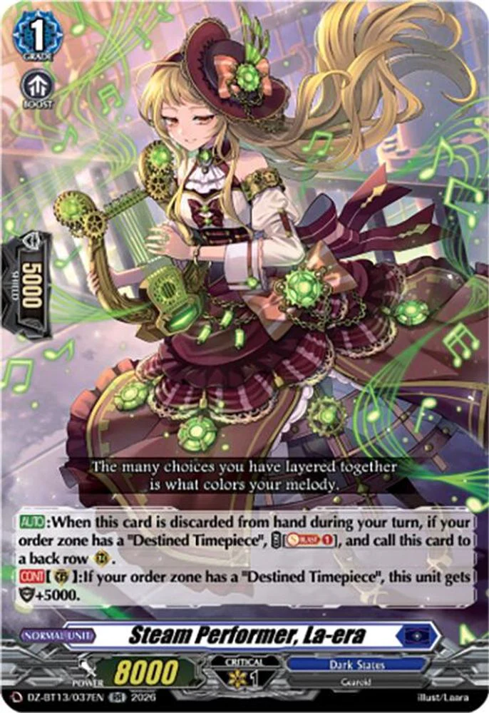 Steam Performer, La-era - DZ-BT13/037EN - Double Rare