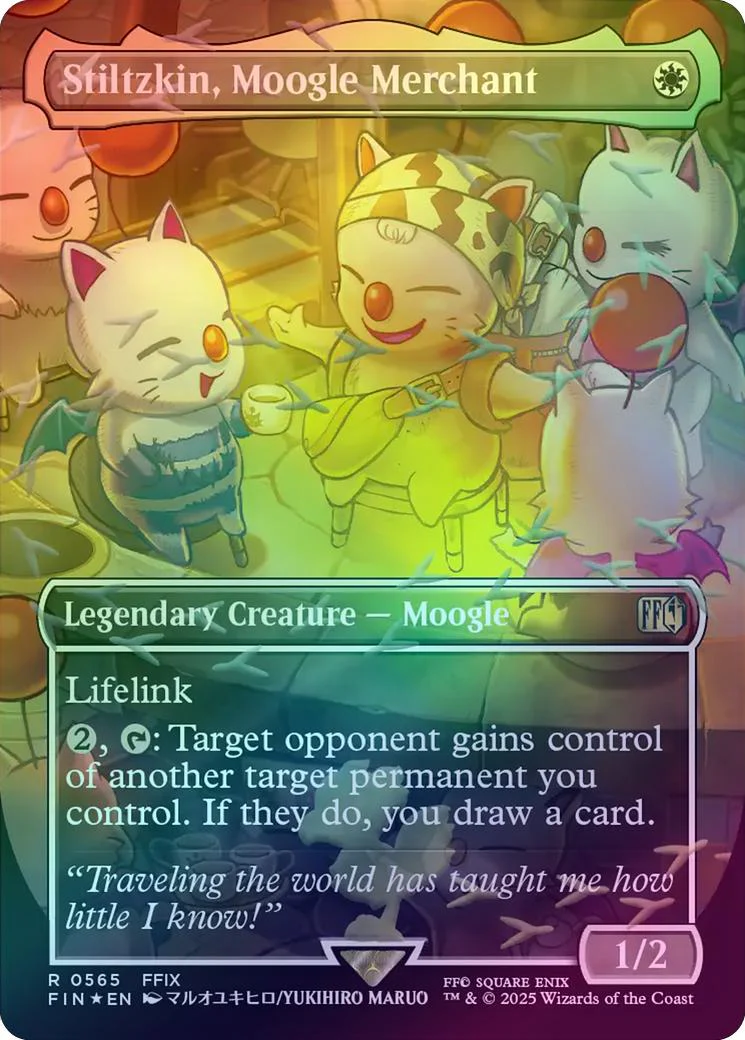 Stiltzkin, Moogle Merchant - Borderless (Chocobo Track Foil) (FIN)